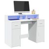 vidaXL Radni stol LED bijeli 120 x 55 x 91 cm od konstruiranog drva