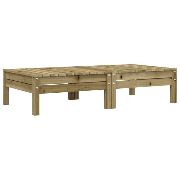 vidaXL Vrtni taburei s jastucima 2 kom od impregnirane borovine