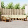 vidaXL Set vanjskih sofa s jastukom 10 pcs Prirodna i krem