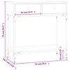 vidaXL Konzolni stol siva boja hrasta 75x34,5x75 cm konstruirano drvo