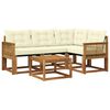 vidaXL Set vanjskih sofa s jastukom 5 pcs Prirodna i krem