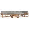 vidaXL Set vanjskih sofa s jastukom 7 pcs Prirodna i svijetlo siva