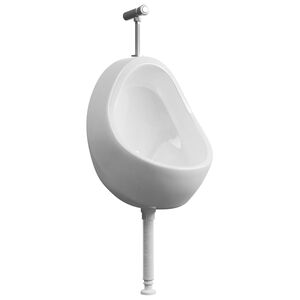vidaXL Zidni pisoar s ventilom za ispiranje keramički bijeli