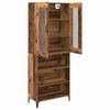 vidaXL Highboard Zidne Staro drvo 69,5 x 34 x 180 cm Konstruirano drvo