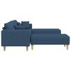 vidaXL Sofa s jastukom 3 pcs Plava tkanina