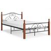 vidaXL Okvir kreveta crni metalni 120 x 200 cm