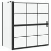 vidaXL Ekran za kadu i tu&scaron; Crna i prozirna 116 x 68 x 128 cm