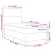 vidaXL Krevet s opruga kutije Svijetlo siva i bijela. 90 x 200 cm