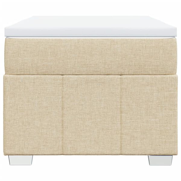 vidaXL Krevet s oprugama i madracem krem 90 x 200 cm od tkanine