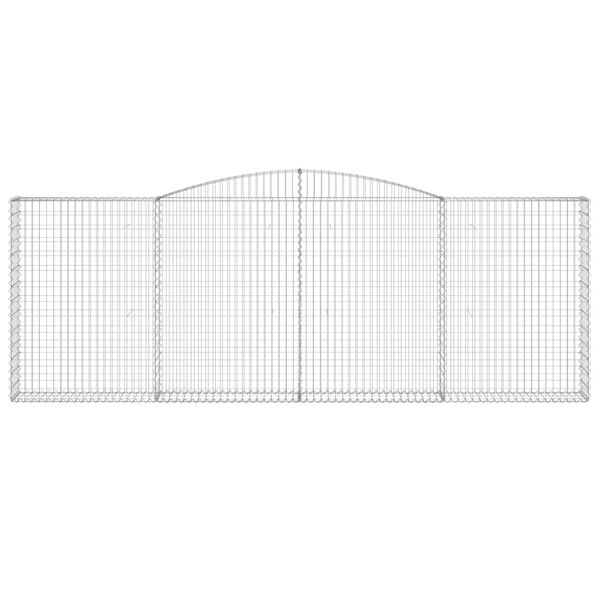 vidaXL Lučne gabionske košare 2 kom 400x30x140/160cm pocinčano željezo