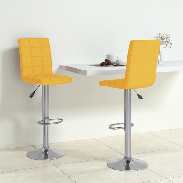 vidaXL Barski stolci od tkanine 2 kom boja senfa