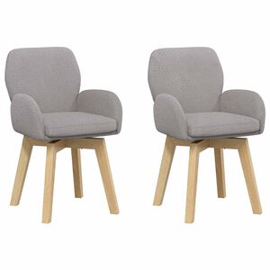 vidaXL Okretne blagovaonske stolice 2 pcs Boucl&eacute; Svjetlosiva