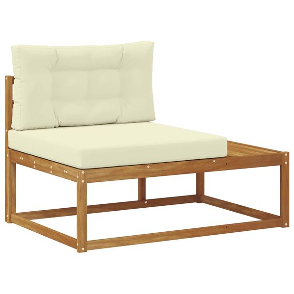 vidaXL Set vanjskih sofa s jastukom 2 Komad Prirodna i krem