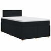 vidaXL Boxspring krevet s madracem Crna 120 x 190 cm Tkanina