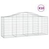 vidaXL Lučne gabionske ko&scaron;are 10 kom 200x50x80/100cm pocinčano željezo