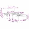 vidaXL Krevetna konstrukcija Bijelo 75 x 190 cm Čvrsto borovo drvo