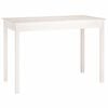 vidaXL Blagovaonski stol bijeli 110 x 55 x 75 cm od masivne borovine