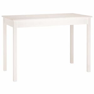vidaXL Blagovaonski stol bijeli 110 x 55 x 75 cm od masivne borovine