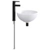 vidaXL Umivaonik s slavinom i odvodom Mat Crna 32 x 32 x 13 cm