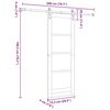 vidaXL Klizna vrata ORKDAL Prirodna i crna 73,5 x 198,5 cm
