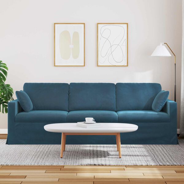 vidaXL Sofa Plava 228 x 78 x 80 cm Bar&scaron;un