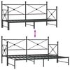 vidaXL Krevet na rasklapanje bez madraca crni 80x200 cm čelik