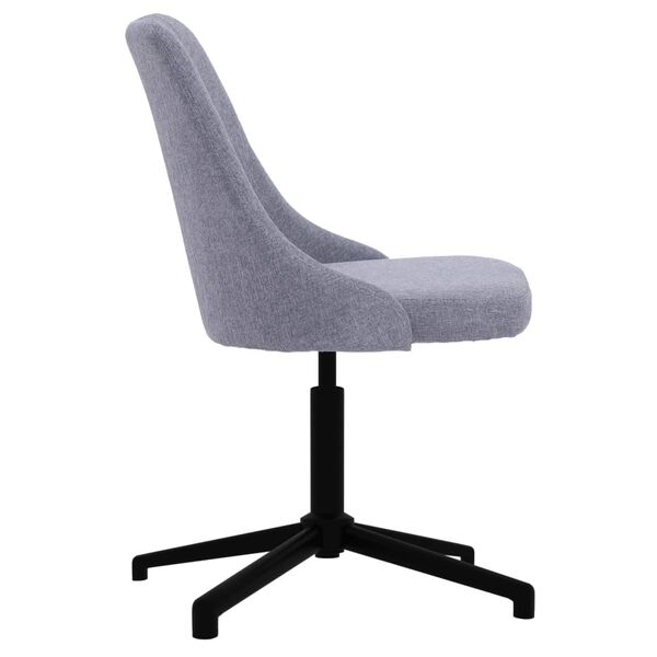 vidaXL Okretne blagovaonske stolice od tkanine 4 kom svjetlosive