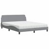 vidaXL Krevet s madracem Dover svjetlosiva 160x200 cm tkanina