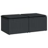 vidaXL 2-dijelni set vrtnih sofa s jastucima crni od poliratana bagrem