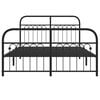 vidaXL Metalni okvir kreveta uzglavlje i podnožje crni 137x190 cm