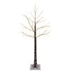 vidaXL Snježno LED božićno drvce Smeđa 22 x 22 x 120 cm Plastika