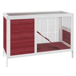 vidaXL Kavez za zečeve boja kave 103 x 44 x 69,5 cm masivna borovina
