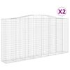 vidaXL Lučne gabionske ko&scaron;are 2 kom 400x50x200/220cm pocinčano željezo