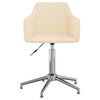 vidaXL Okretna blagovaonska stolica od tkanine krem