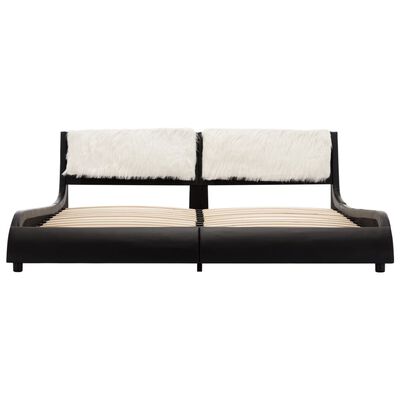 vidaXL Okvir za krevet od umjetne kože LED crno-bijeli 180 x 200 cm