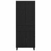 vidaXL Highboard Zidne s ladicama 2 pcs Crni hrast Konstruirano drvo