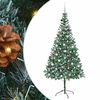 vidaXL Umjetno božićno drvce s stalakom Zelena 210 cm PVC i čelik