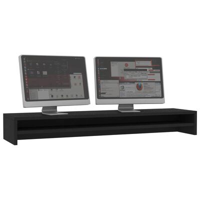 vidaXL Stalak za monitor crni 100 x 24 x 13 cm od iverice