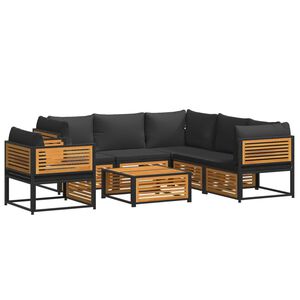 vidaXL 7-dijelni set vrtnih sofa s jastucima masivno bagremovo drvo