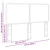 vidaXL Uzglavlje Siva Sonoma 150 cm Konstruirano drvo