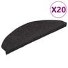 vidaXL Samoljepljivi otirači za stepenice 20 kom crni 65x22,5x3,5 cm