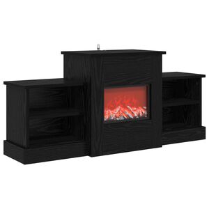 vidaXL Električni kamin Crni hrast 110 x 30 x 50 cm Konstruirano drvo