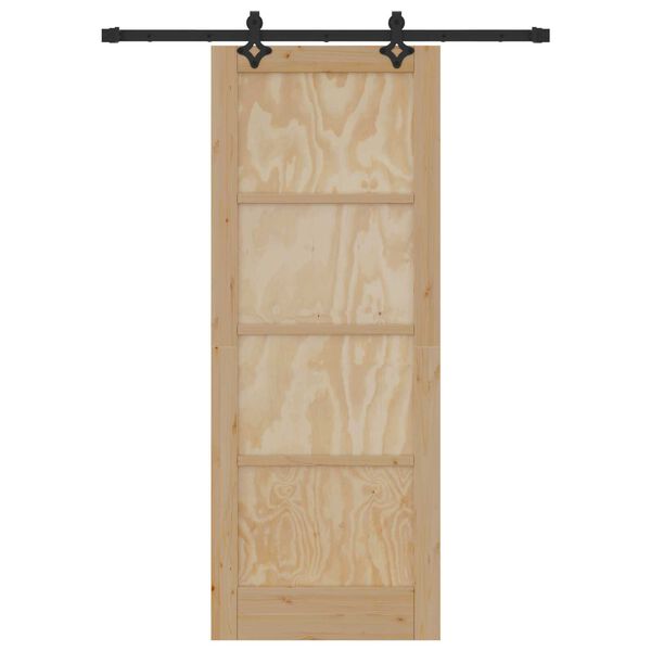 vidaXL Klizna vrata ORKDAL Smeđa 78 x 202 cm Čvrsto borovo drvo