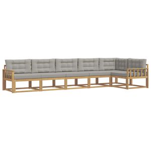 vidaXL Set vanjskih sofa 4 pcs Bijela i svjetlosiva Poliester