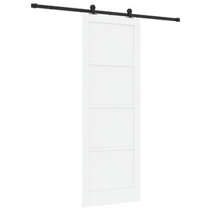 vidaXL Klizna vrata ORKDAL 83 x 232 cm Masivna borovina Bijela