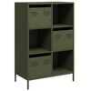 vidaXL Visoka komoda maslinastozeleni 68x39x103,5 cm od čelika