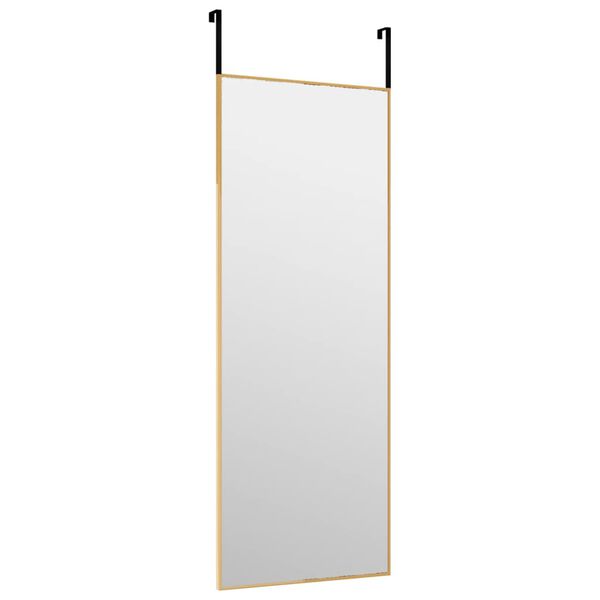 vidaXL Ogledalo za vrata zlatno 30 x 80 cm od stakla i aluminija