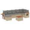 vidaXL 8-dijelni set vrtnih sofa od poliratana s jastucima bež
