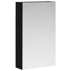 vidaXL Kupaonski ormar s ogledalom Zidne Crni hrast 30 x 10,5 x 50 cm