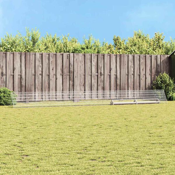 vidaXL Kavez za piliće Srebrno 650 x 55 x 55 cm Cinkani čelik